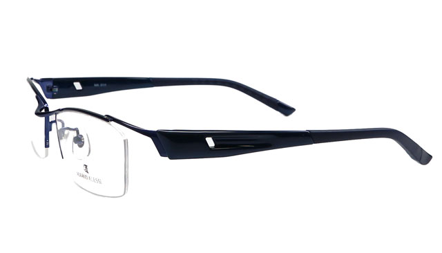 お洒落でスマートなデザインのメタルフレーム眼鏡　度付きレンズ付きセット