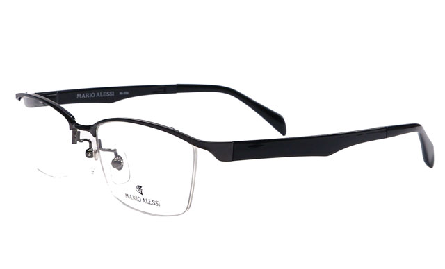 お洒落でスマートなデザインのメタルフレーム眼鏡　度付きレンズ付きセット