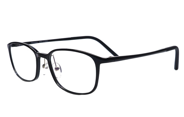 鼻パッド付セルフレームメガネが激安通販、度付きレンズ付き眼鏡セット